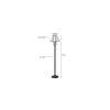 Azalea Multicolour Fabric Floor Lamp with Black Iron Base