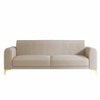 Veniza Velvet 3 Seater Sofa In Cream Colour