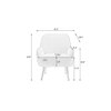 Ellie Solid Wood Accent Chair in Black Colour
