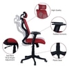 Zeeazyana High Back Ergonomic Chair in Red Colour