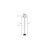 Mayah Multicolour Fabric Floor Lamp with Black Iron Base