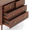 Saar Teak Wood Chest Of Drawers In Espresso Teak Finish