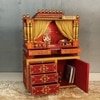 D'Dass Multi Color Mdf and Sheesham  Wall Hanging Wooden Temple For Pooja