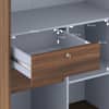 Loretta Engineered Wood 2 Sliding Door Wardrobe in Chocolate Oak Finish
