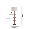 Devansh Shelf Wooden Floor Lamp