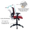 Peacifice Mid Back Ergonomic Chair in Red Colour