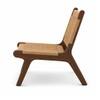 Bombay Woven Accent Chair in Walnut Finish