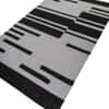 Jaipur Rugs Modern Striped Wool 5x8 Feet Forever Blue And Charcoal Slate Dhurrie Carpet