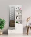 Hexa Red Wooden Dressing Table in Frosty White Colour