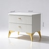 Aurum Wood Side Table in White Colour