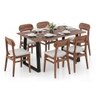Aquila Live Edge 6 Seater Dining Table With Set Of 6 Vivien Chairs