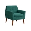 Thomas Boucle Fabric Arm Chair in Green Colour