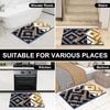 Luxe Home Macau Diamond Bath Mat (40x60 cm)- Taupe