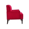 Terren Boucle Fabric Lounge Chair in Red