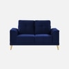 Nency Velvet 2 seater Sofa Navy Blue