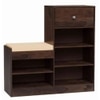 Orion Solid Wood Shoe Rack in Walnut Finish