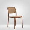 Kepler Brooks Zen Cafeteria Dining Chair in Brown Colour