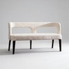 The Cloud Metal Bench in White Finish