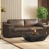 Trissino 3 Seater Luxury Italian Leather Sofa In French Roast