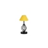 Julianna Yellow cotton Table lamp with Iron Base