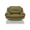 Clarkson 1 Seater Leatherette Sole in Olive Green Colour