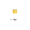 Dangelo Yellow Fabric Shade Table Lamp with Steel Steel Base