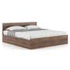 Zoey Engineered Wood King Size Box Storage Bed In Classic Walnut Finish