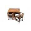 Kingston Sheesham Wood Accent 4 Seater Dining Table Set