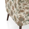 Genoa Fabric Wing Chair In Rustic Palmette Floral Colour