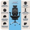 Kepler Brooks Marvel Pro HB Office Desk Chair in Black Colour