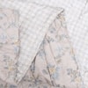 Beige Floral Comforter Quilted Reversible Cotton 350 Gsm Double Bed 240 X 220 Cms