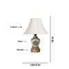 Devansh Off-White Cotton Shade Lamp With Wood & Mosaic Glass Base For Decoration/Office/Home/Gifting/Study For Decoration/Office/Home/Gifting/Study