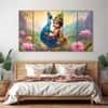 The Castle Decor Bal Gopal Wall Painting Wooden Framed 27x48 Inch (Style 1)