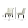 Grenier Fabric Slipper Chair in Off White Color