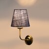 Devansh Metal Electric Wall Light in Gold Colour with Blue Shade Count of 1 Light