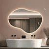 Wavy LED Backlit Mirror Designer Flower Shape for