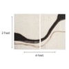 Abstract Neutral Natural Wool Wall Art 2 Panel Set 4 x 2 Feet