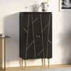 Dante Solid Wood Bar Cabinet (Black Finish)