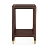 Sera Solid Wood Side Table in Mango Walnut Finish