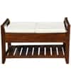 Parker Solid Wood Bench in Provincial Teak Finish