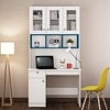 Swotty Study Table With Storage Frosty Whiite And Blue