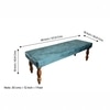 Cairo Sheesham Wood Accent Bench (Blue Jacquard Work Fabric Teak Finish)