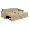 Clevam 3 Seater Pull Out Sofa cum Bed  in Beige Colour