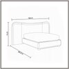Elowen Softline Queen Size Bed in velvet With Oak wood Frame & Hydraulic Storage