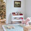 Mid Century Toy Dump with Bookrack Acron White
