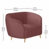 Nero Velvet 1 Seater Sofa in Pink Colour