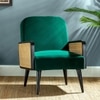 Haden Solid Wood Accent Chair in Dark Green Colour