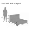 Rio Engineered Wood King Size Bed With Hydraulic Storage (Moss Green Colour)