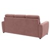 Alvaro Velvet 3 Seater Sofa Pink Color