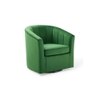 Accentrin Solid Wood Accent Chair in Green Colour